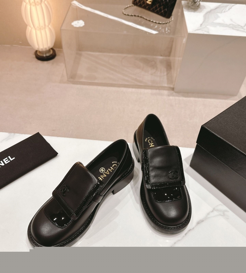 Ch*el leather shoes